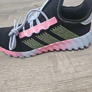 adidas Kids Black and Pink Sneakers